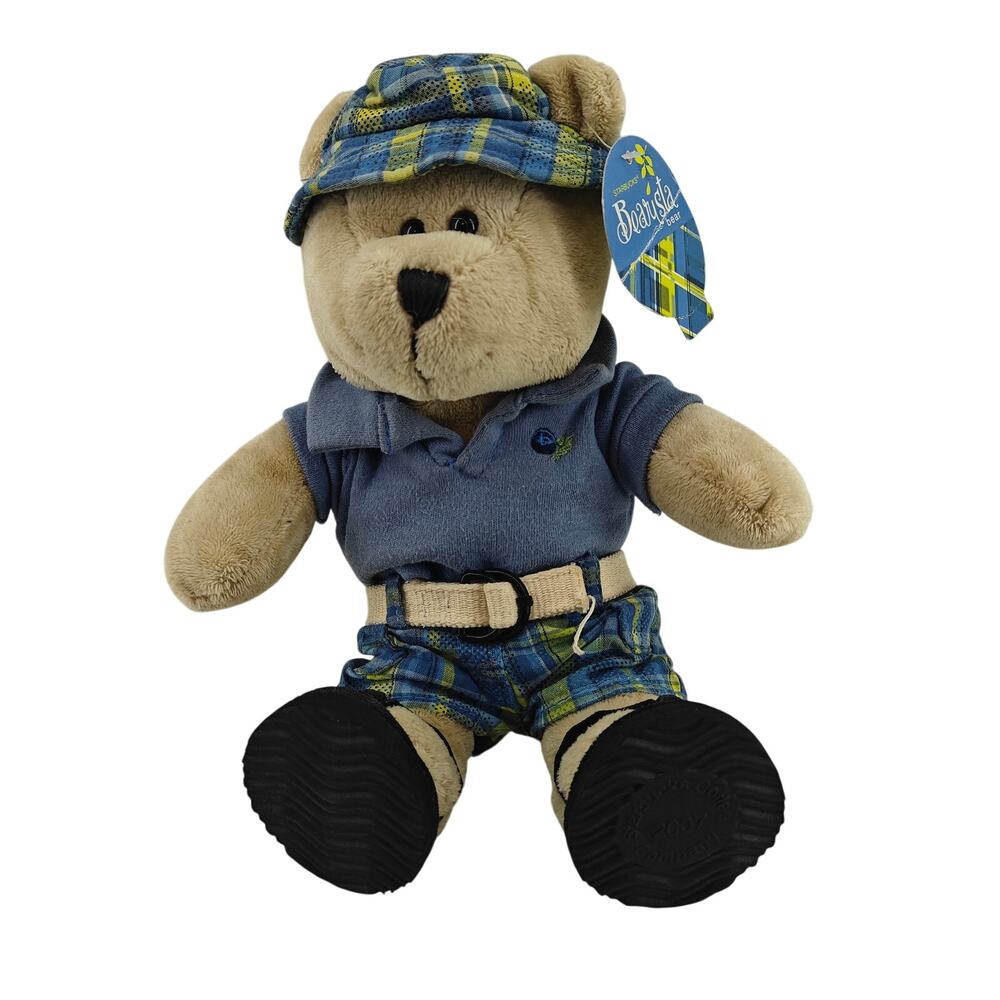 2007 Starbucks Bearista 10" Plush Summer Boy Bear